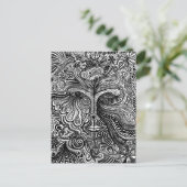 Trippy-Portrait Postkarte (Stehend Vorderseite)