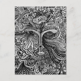 Trippy-Portrait Postkarte