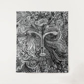 Trippy Portrait Tapestry Wandteppich (Vorderseite)