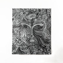 Trippy Portrait Tapestry