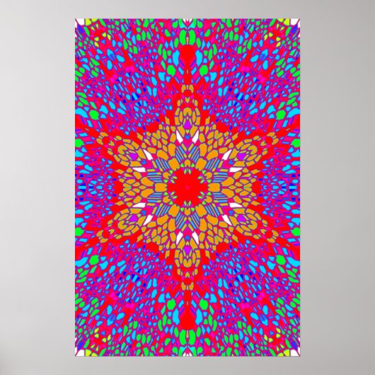 Trippy Poster: Abstrakt Psychedelisch Poster (Vorne)