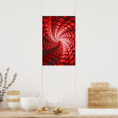 Trippy Poster: Abstrakt Red Poster (Küche)