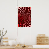 Trippy Poster: Abstrakt Red Poster (Küche)
