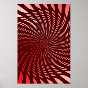 Trippy Poster: Abstrakt Red Poster