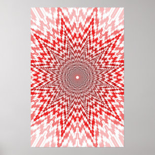 Trippy Poster: Abstrakt Red Poster