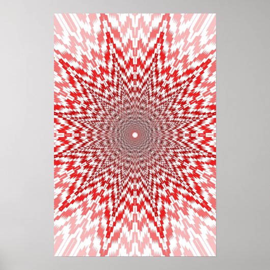 Trippy Poster: Abstrakt Red Poster (Vorne)