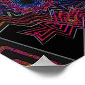Trippy Poster: Abstrakte Radialkunst Poster (Ecke)