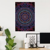 Trippy Poster: Abstrakte Radialkunst Poster (Heimbüro)