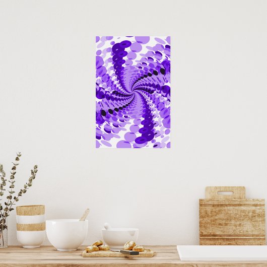 Trippy Poster: Lila Abstraktes Kunstwerk Poster (Küche)
