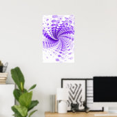 Trippy Poster: Lila Abstraktes Kunstwerk Poster (Heimbüro)