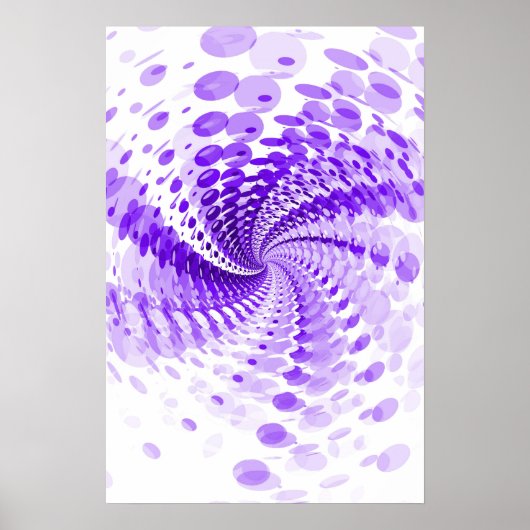 Trippy Poster: Lila Abstraktes Kunstwerk Poster (Vorne)