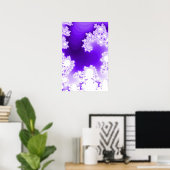Trippy Poster: Lila Fraktal Poster (Heimbüro)