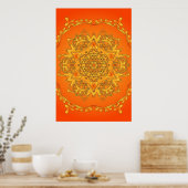 Trippy Poster: Psychedelic Hexagonal Artwork Poster (Küche)