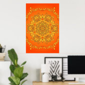 Trippy Poster: Psychedelic Hexagonal Artwork Poster (Heimbüro)