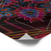Trippy Poster: Psychedelische Radialkunst Poster (Ecke)
