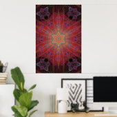 Trippy Poster: Psychedelische Radialkunst Poster (Heimbüro)