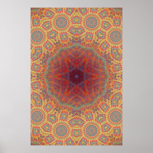 Trippy Poster: Psychedelische Radialkunst Poster (Vorne)