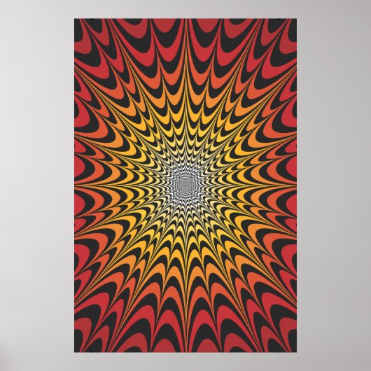 Trippy Poster: Psychedelische Radialkunst Poster (Vorne)
