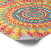 Trippy Poster: Psychedelische Radialkunst Poster (Ecke)