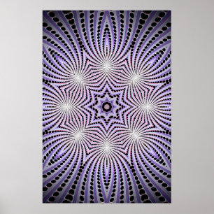 Trippy Poster: Psychedelische Radialkunst Poster