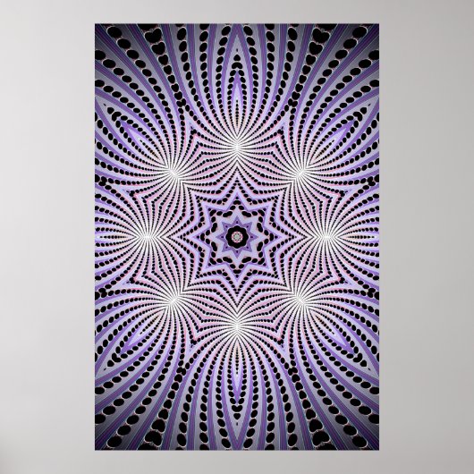 Trippy Poster: Psychedelische Radialkunst Poster (Vorne)