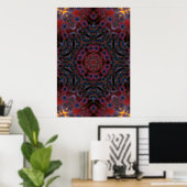 Trippy Poster: Psychedelische Radialkunst Poster (Heimbüro)