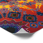 Trippy Poster: Psychedelische Radialkunst Poster (Ecke)