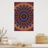 Trippy Poster: Psychedelische Radialkunst Poster (Küche)