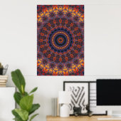 Trippy Poster: Psychedelische Radialkunst Poster (Heimbüro)