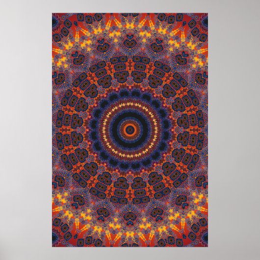 Trippy Poster: Psychedelische Radialkunst Poster (Vorne)