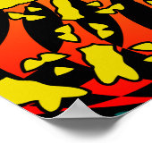 Trippy Poster: Psychedelisches Kaleidoskop-Kunstwe Poster (Ecke)