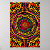 Trippy Poster: Psychedelisches Kaleidoskop-Kunstwe Poster (Vorne)