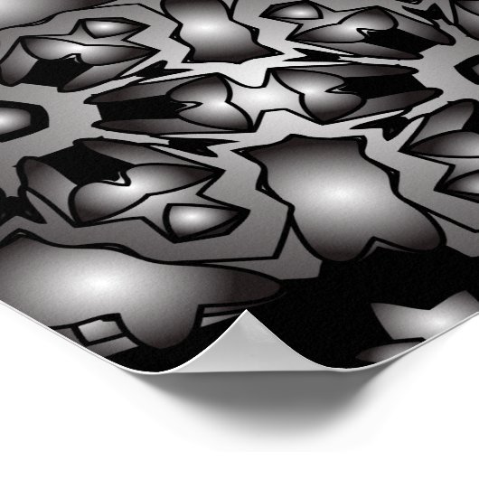 Trippy Poster: Psychedelisches Kaleidoskop-Kunstwe Poster (Ecke)