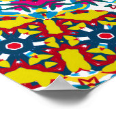 Trippy Poster: Psychedelisches Kaleidoskop-Kunstwe Poster (Ecke)