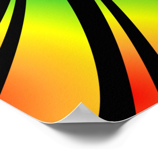 Trippy Poster: Yin Yang Symbol & Spiral Design Poster (Ecke)