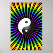 Trippy Poster: Yin Yang Symbol & Spiral Design Poster (Vorne)
