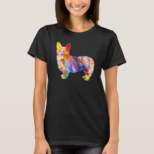 Trippy Psychedelic Colorful Art Pembroke Welsh Cor T-Shirt