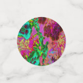 Trippy Psychedelic Emerald Green Blume Konfetti (Klein Vorderseite)