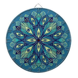 Trippy Psychedelic Eyes Floral Art - Surreal Eyes Dartscheibe