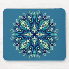 Trippy Psychedelic Eyes Floral Surreal Art Mousepad