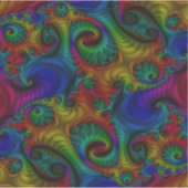 Trippy Psychedelic Fraktal Rainbow Aufkleber (Vorderseite)
