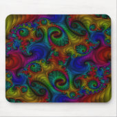 Trippy Psychedelic Fraktal Rainbow Mousepad (Vorne)