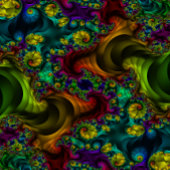 Trippy Psychedelic Fraktal Rainbow Sticker