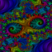 Trippy Psychedelic Fraktal Rainbow Sticker