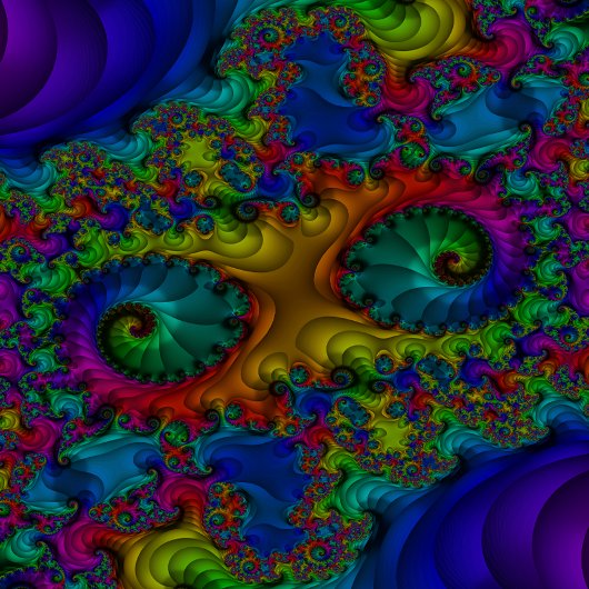 Trippy Psychedelic Fraktal Rainbow Sticker