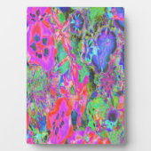 Trippy Psychedelic Hot Pink und Purple Flops Fotoplatte (Vorderseite)