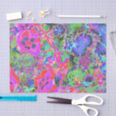 Trippy Psychedelic Hot Pink und Purple Flops Seidenpapier (Handwerk)