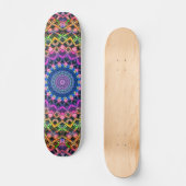 Trippy Psychedelic Kaleidoskop Skateboard (Vorderseite)