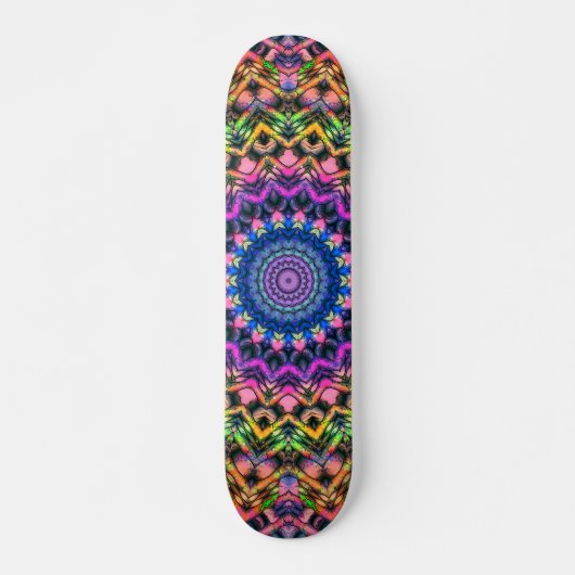 Trippy Psychedelic Kaleidoskop Skateboard (Vorne)
