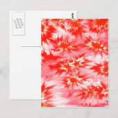 Trippy Psychedelic Multi-farbig Rot Weiß & Rosa Postkarte (Vorne/Hinten)